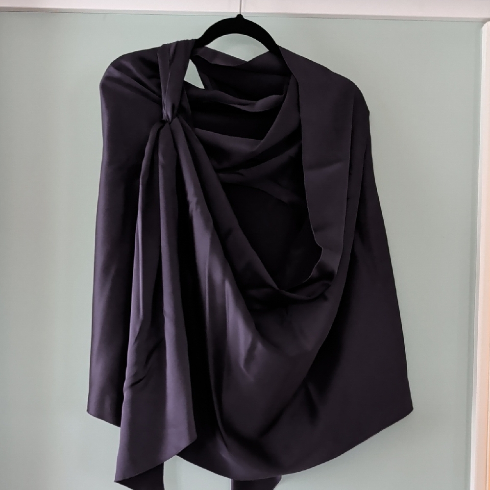 BCBGMaxAzria Rich Purple Silk Wrap